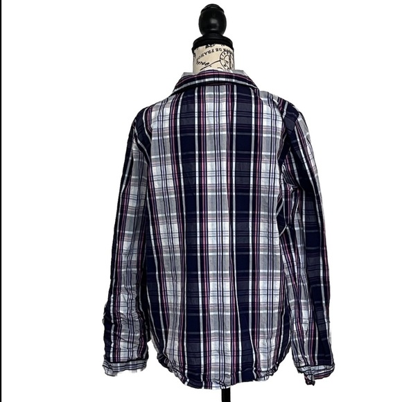 Victoria’s Secret Plaid Pajama Top – Button Down Long Sleeve Lounge Shirt L - Picture 5 of 9